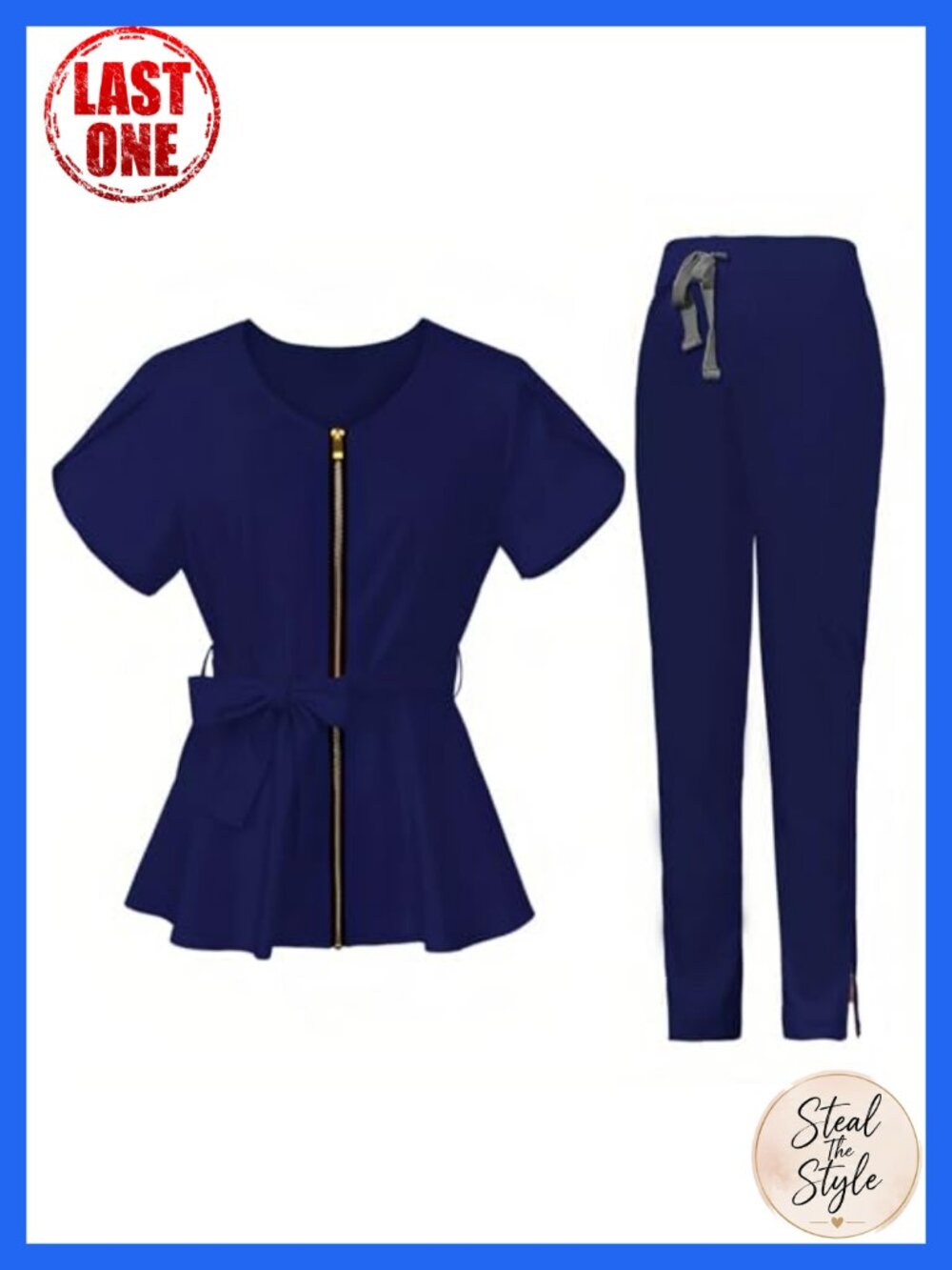 Women's V-Neck Scrub Set with Jogger Pants Stretch Medical Uniform